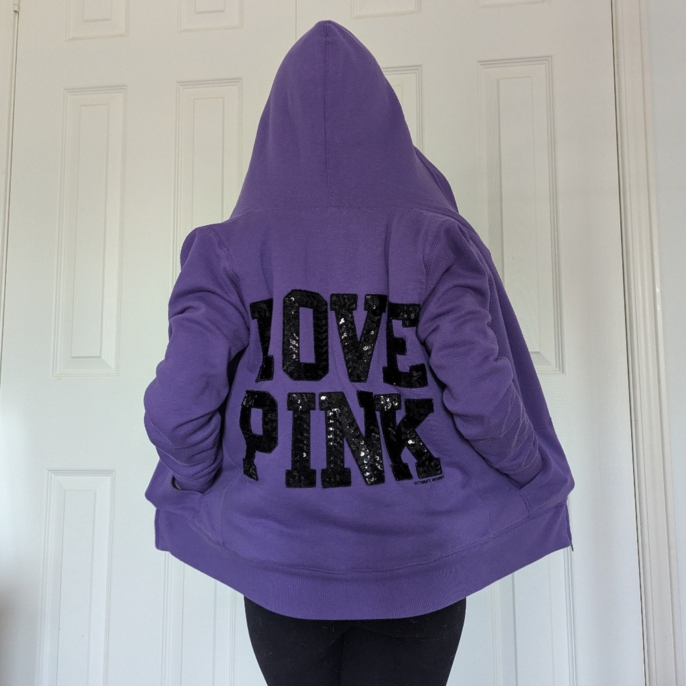 Victoria's Secret Pink Fur Lined Hoodie